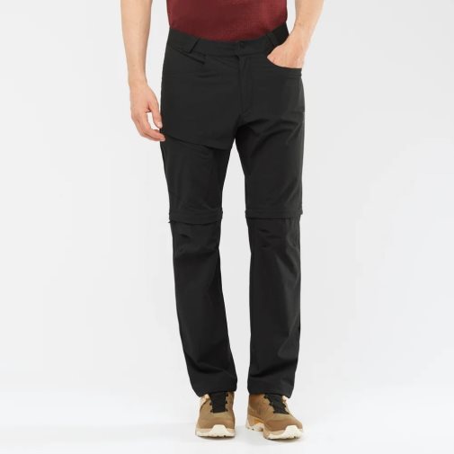 Black Salomon Wayfarer Zip Off Men's Sport Pants | IE JI5283